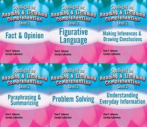 Spotlight on Reading & Listening Comprehension Level 2: 6-Book Set E-Book  EBOOK Paul F. Johnson+ Carolyn LoGiudice : PRO-ED Inc. Official WebSite