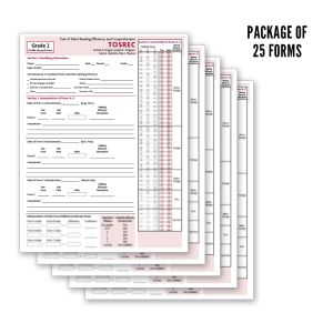 TOSREC Profile Record Forms, Grade 2 (25)