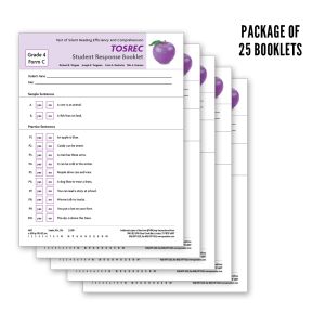 TOSREC Student Response Booklet, Form C (Grade 4)