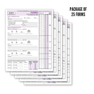 TOSREC Profile Record Forms, Grade 4 (25)