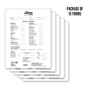 The Phonological Awareness Profile Forms (15)