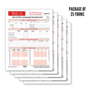 Reorderable forms for the PREVIOUS Edition: TELD-3 Profile/Examiner Record Booklet Form A (25)